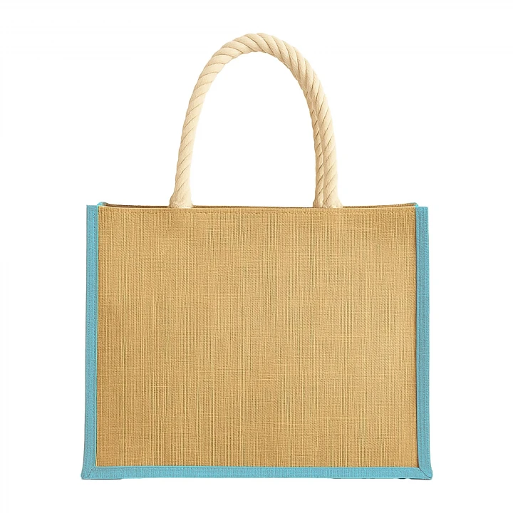 Sustainable Living Trani Jute bag Coloured With Deluxe Rope Handles