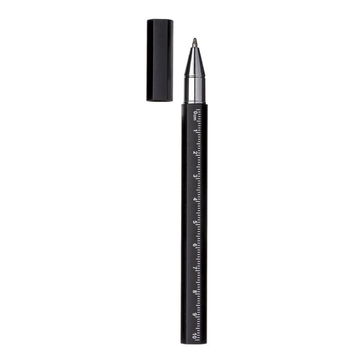 Sustainable Living Recycled Plastic Pen With Ruler and Spirit Level