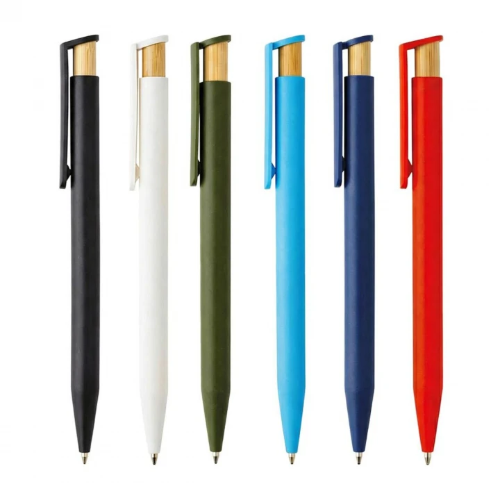 Sustainable Living Retractable Ballpen with Bamboo Insert
