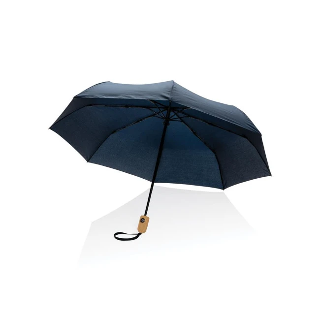 Impact Aware Rpet Bamboo Auto Open/Close Umbrella 21"