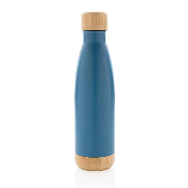Vacuum Stainless Steel Bottle With Bamboo Lid And Bottom 520ml