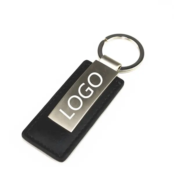 Metal Key Ring with PU Leather