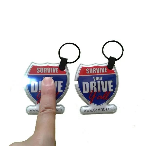 Light Up Keychain LED Flat Flashlight