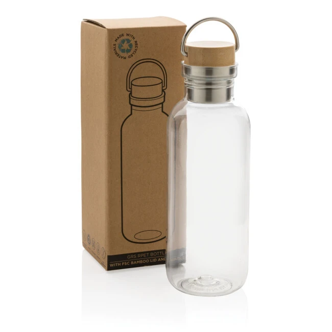 RCS Rpet Bottle With Bamboo Lid And Handle 680ml