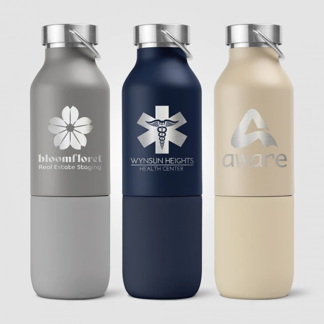 Freya Duo  2-in-1 590 ml Double Wall Recycled Stainless Steel Bottle with 325ml Tumbler