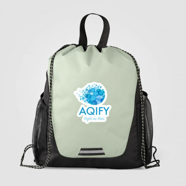 Jotun Recycled Polyester Pocketed Drawstring Bag 10L