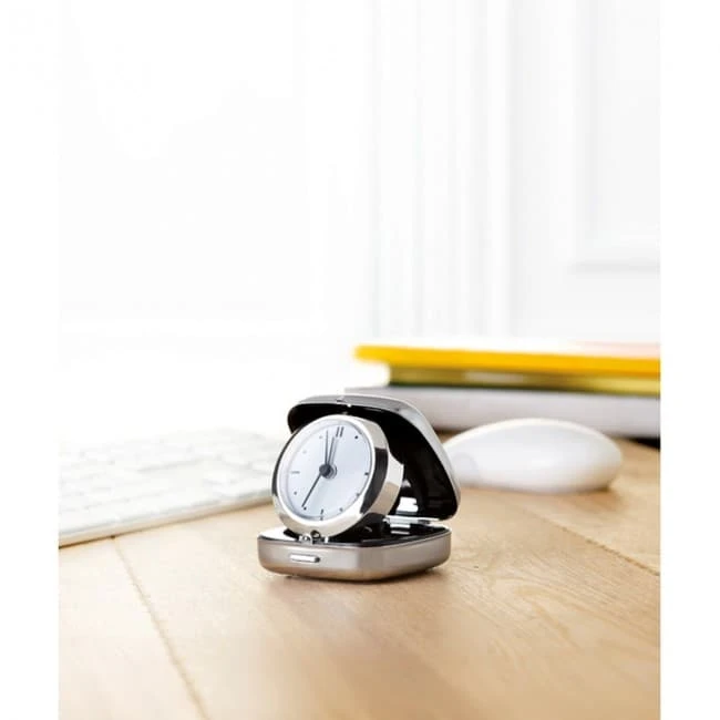 Metal travel alarm clock