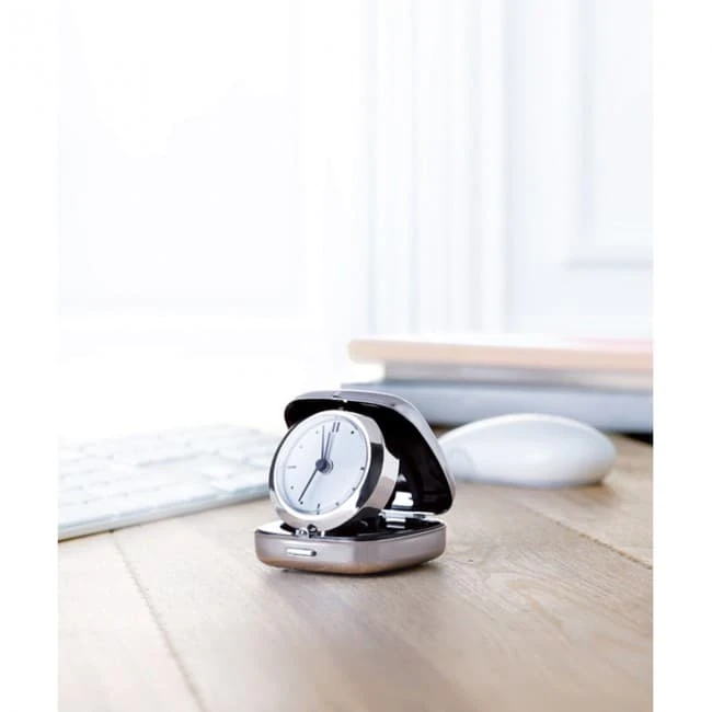 Metal travel alarm clock