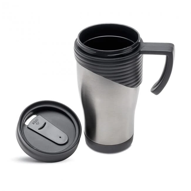 Stainless steel travel mug