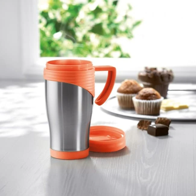 Stainless steel travel mug