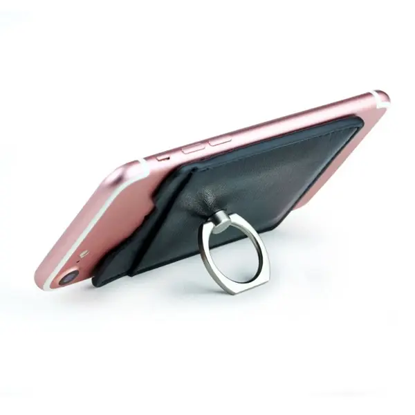 PU Cell Phone Wallet with Ring