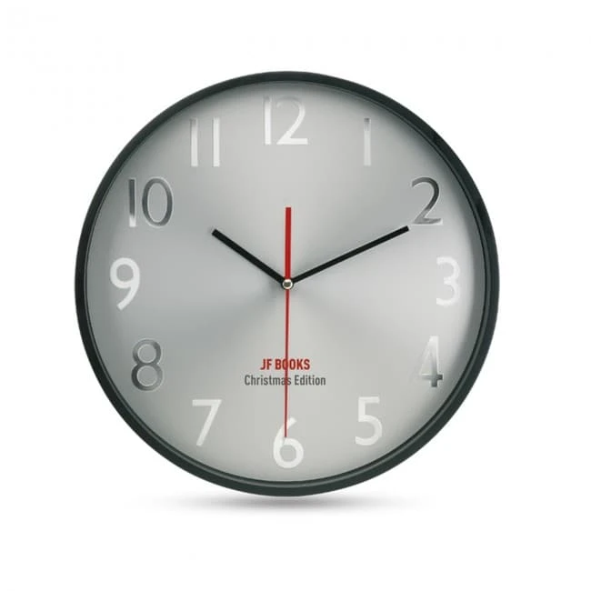 Wall Clock With Silver Background