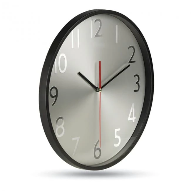 Wall Clock With Silver Background