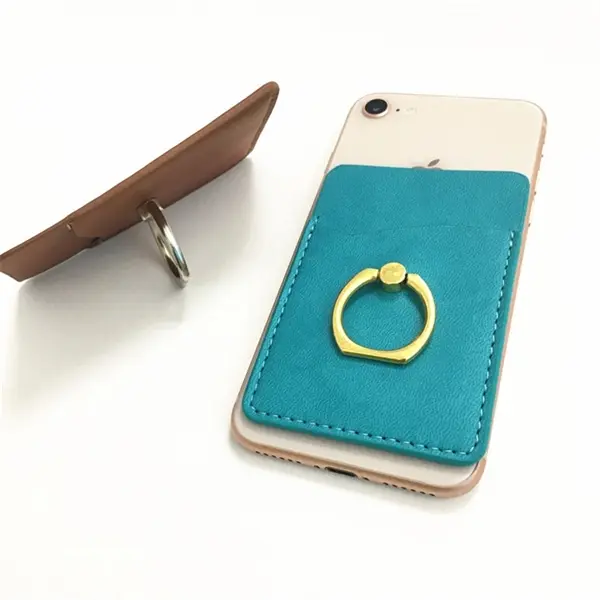 Leather Phone Wallet with Ring Holder