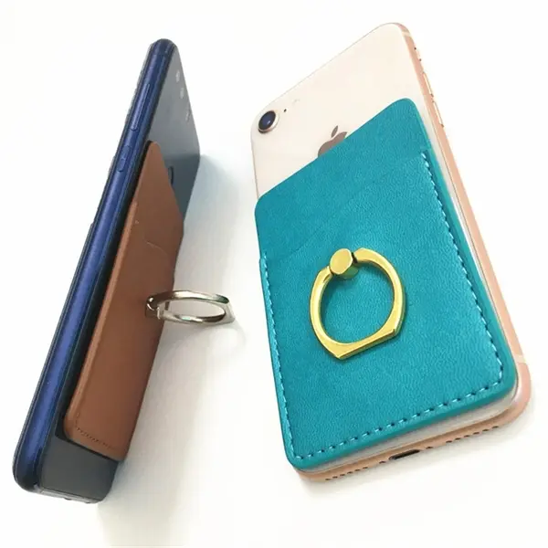 Leather Phone Wallet with Ring Holder