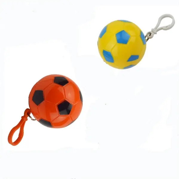 Pocket Raincoat FootBall Keychain
