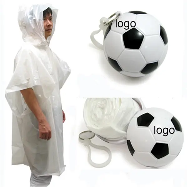 Pocket Raincoat FootBall Keychain