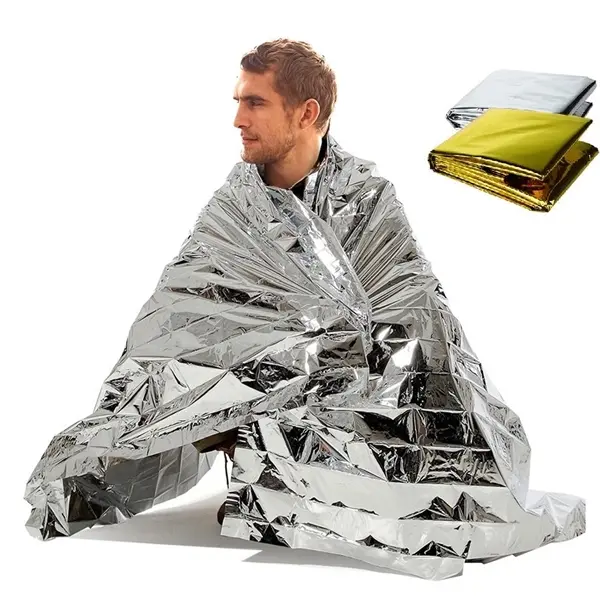 custom emergency thermal blanket with printed logo