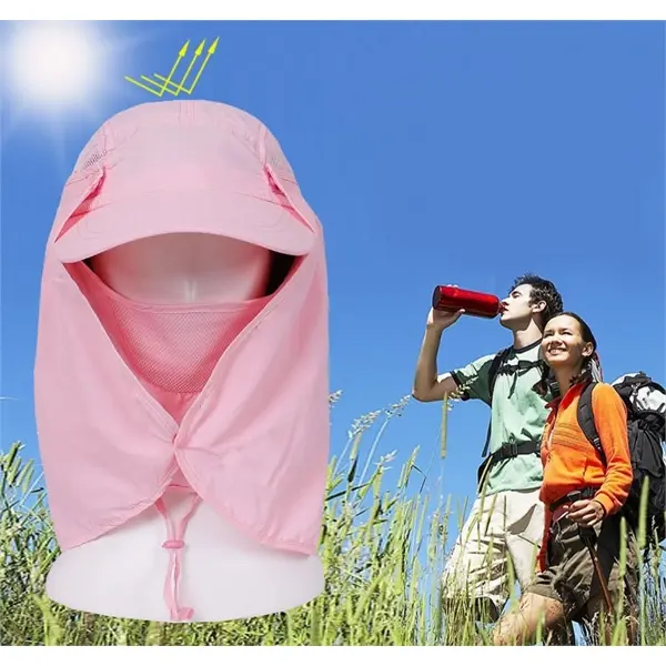 Sunscreen fishing hat with mask