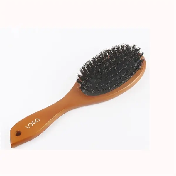 Nature Bristle Hair Scalp Massage Comb Wood Brush