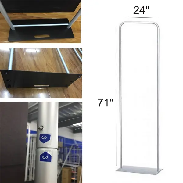 Tube Banner Stand with Steel Base