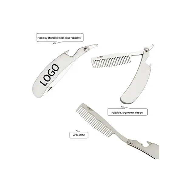 Metal Beard Brush with Bottle Opener