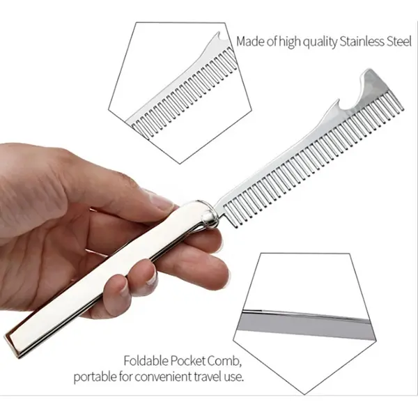 Folding Comb with Bottle Opener