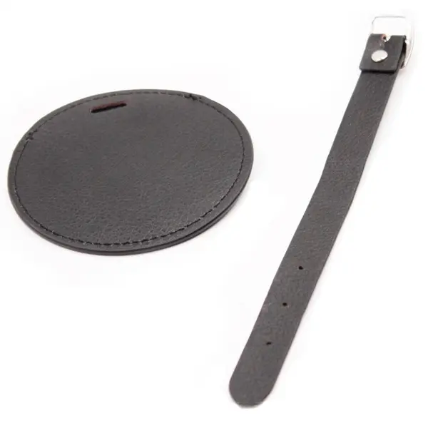 Round Leather Luggage Tag