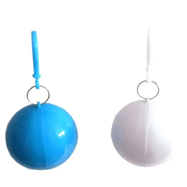 Emergency Rain Poncho Ball Key Chain
