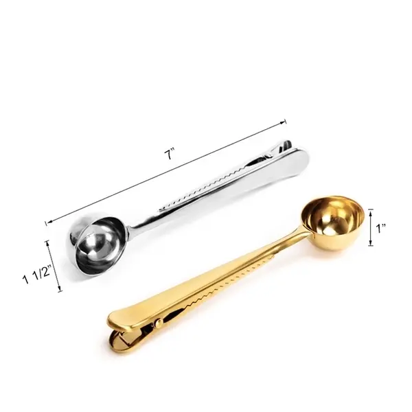 2 in 1 Coffee Measuring Spoon with Bag Clip