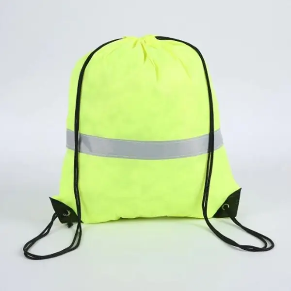 Reflective Safety Drawstring Backpack