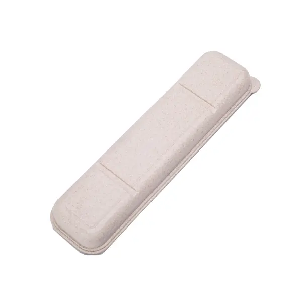 2 Pcs Portable Wheat Straw Tableware