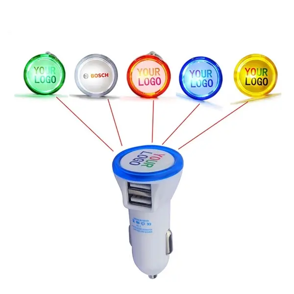 Round Dual USB Car Charger