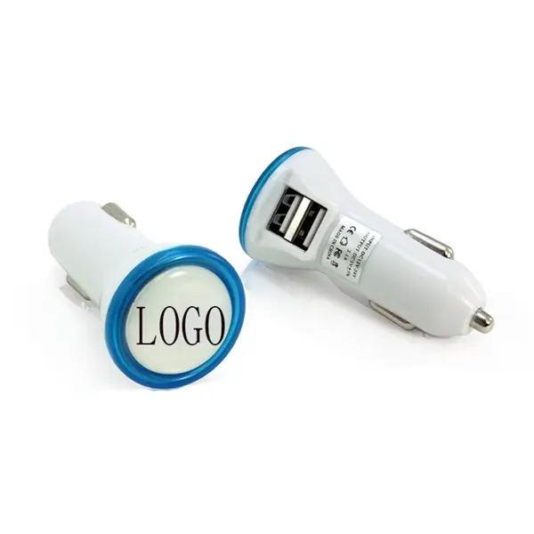 Round Dual USB Car Charger