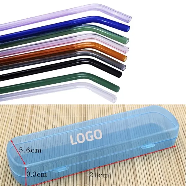 7 9/10" Glass Drinking Straws Kit