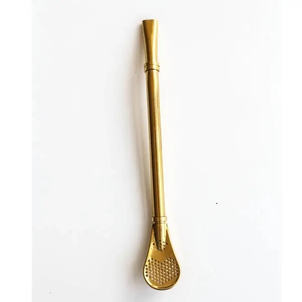2 in 1 Stainless Steel Spoon and Drinking Straw