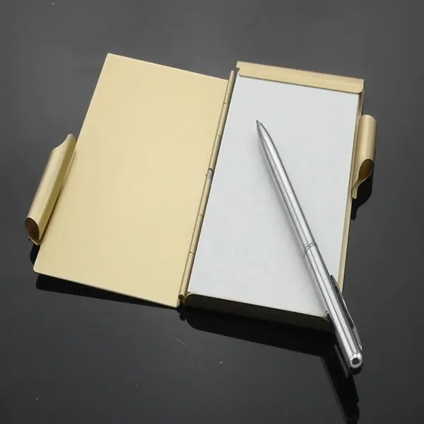 Aluminum Notepad with Ballpoint Pen