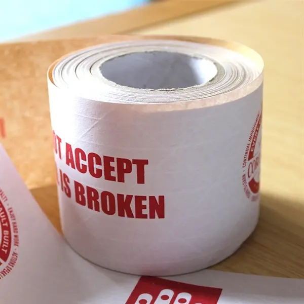 3" Wide Water Activated Gummed White Kraft Paper Tape