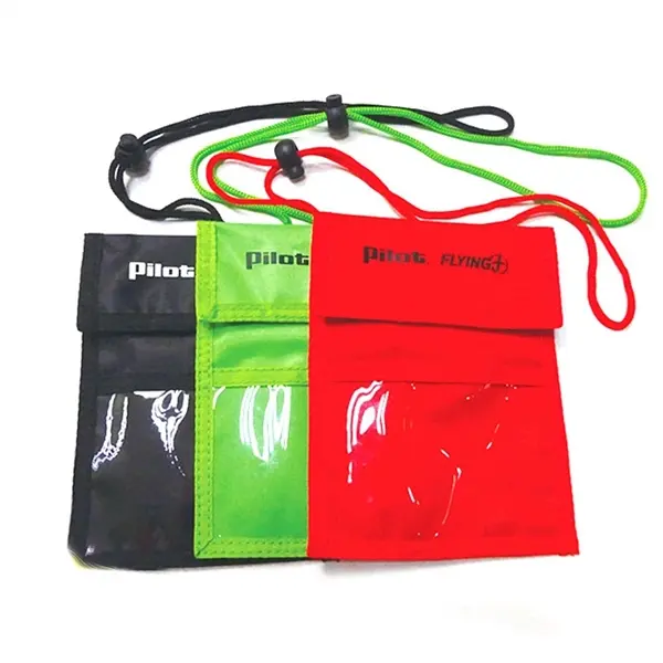 Multi-Pocket Neck Wallet Badge Holder