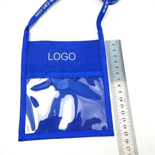 Economy Event Neck wallet w/ Printed 3/8" Lanyard