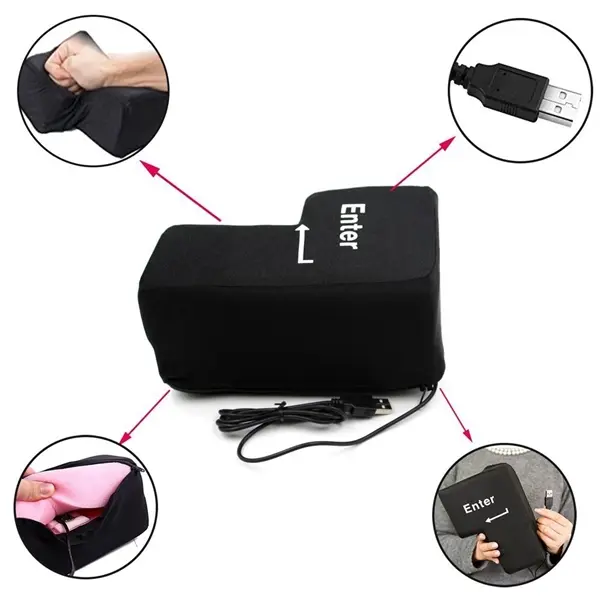 Big ENTER Button for Computer Stress Relief Pillow