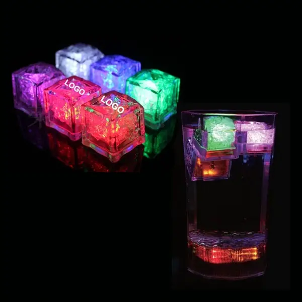 1" Flash Light Up Premium Brand Ice Cube