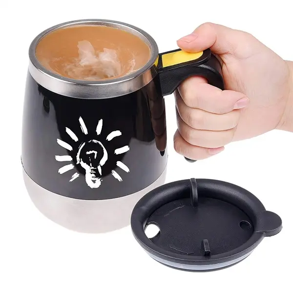 Stainless steel automatic mixing coffee cup