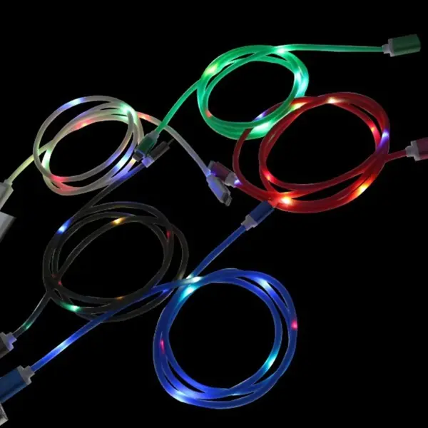 Voice Music Flashing LED USB Phone Data Cable Charging Wire