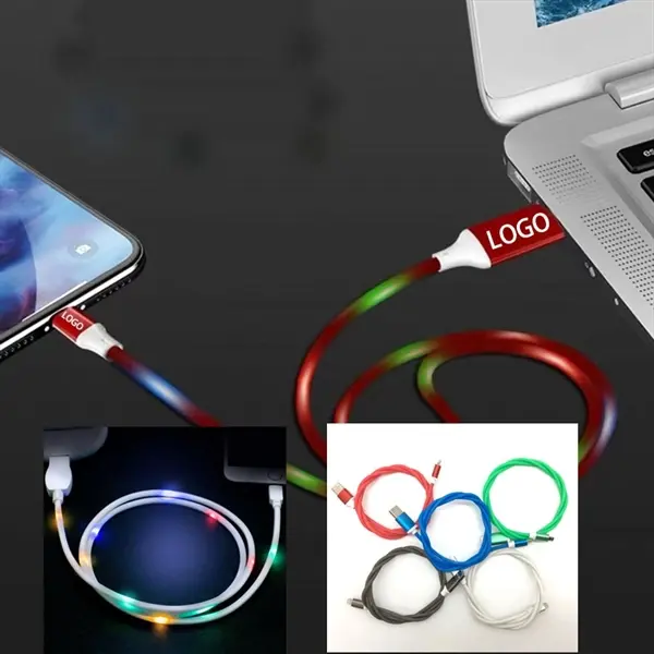 Voice Music Flashing LED USB Phone Data Cable Charging Wire