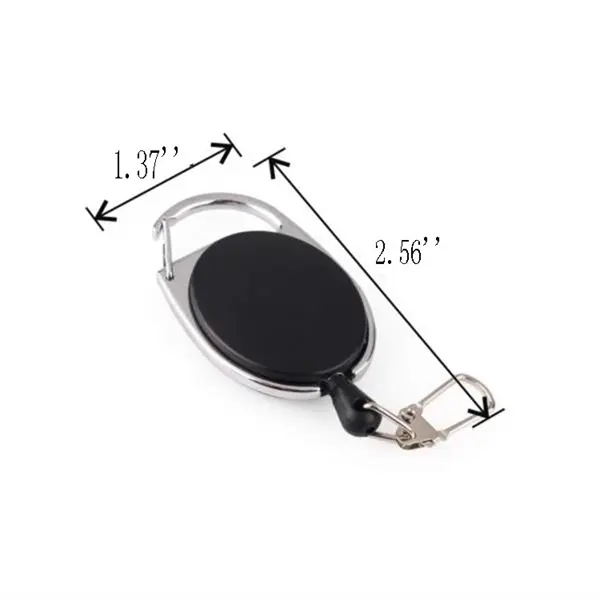 Oval shape retractable keychain