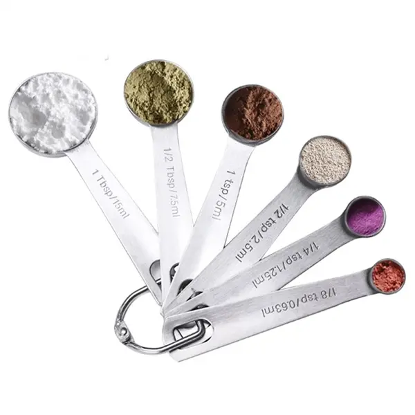 6 Pieces Stainless Steel Measuring Spoons