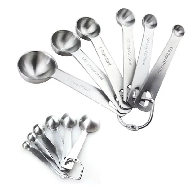 6 Pieces Stainless Steel Measuring Spoons