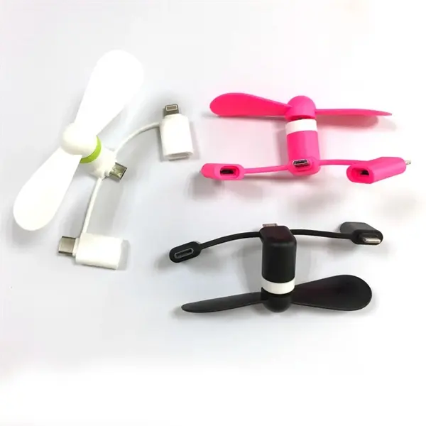 3-In-1 USB Cellphone Fan