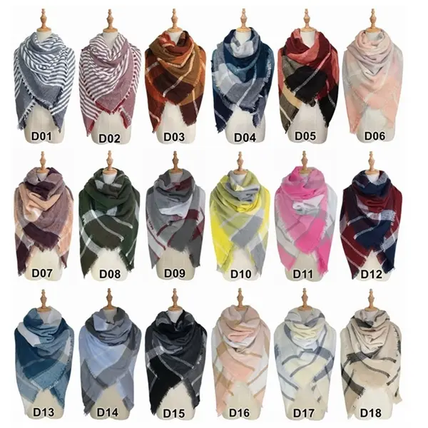 Lady Wrap Shawl Plaid Scarf